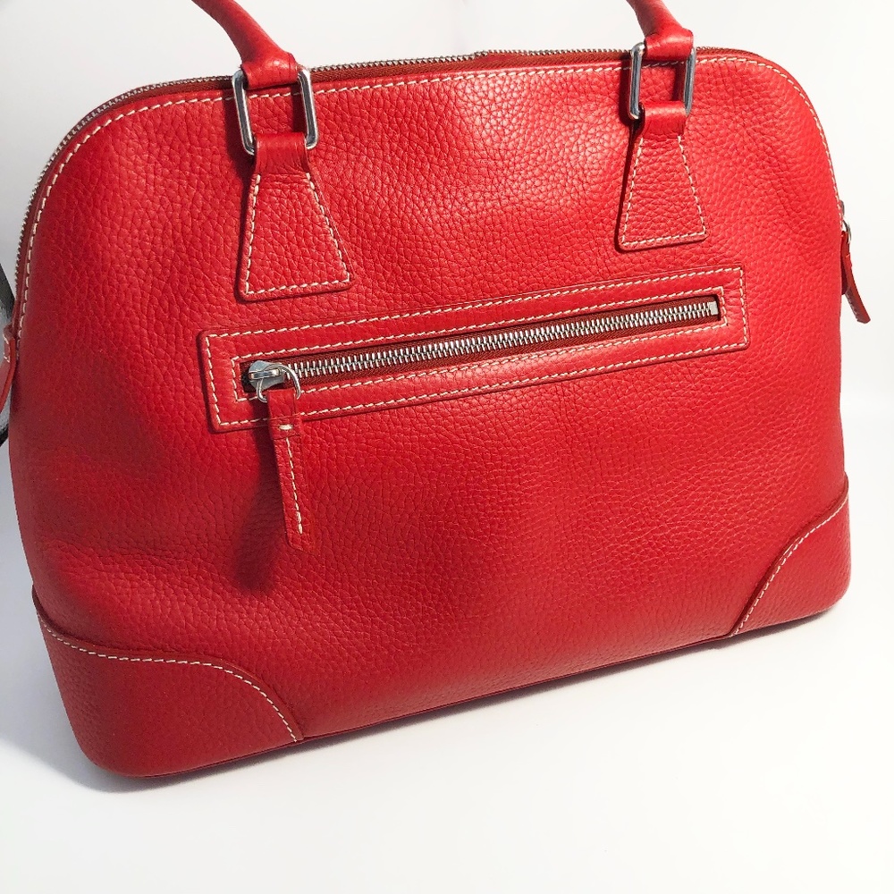Dooney & Bourke Red Pebble Leather Satchel/Purse - Picture 2 of 10